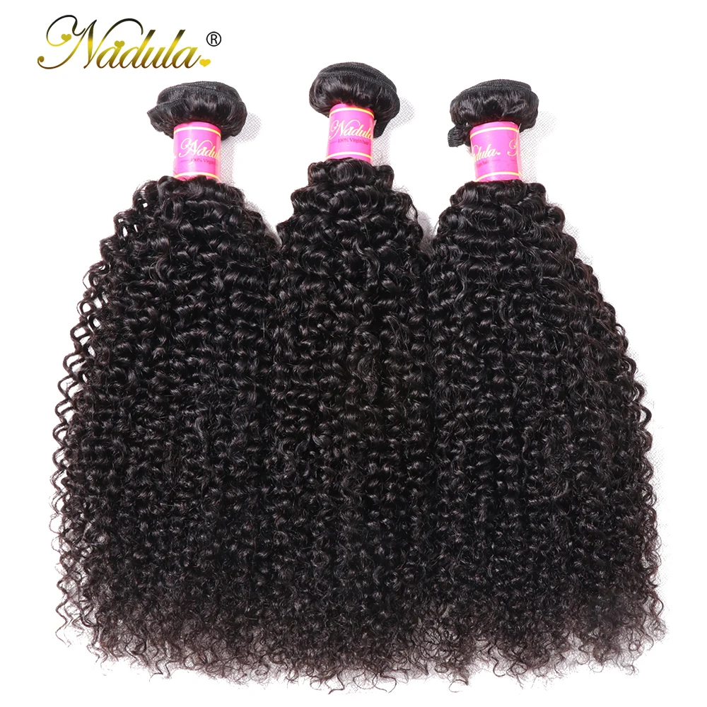 

Nadula Hair Kinky Curly Bundles 100% Human Hair Bundles 8-26inch Remy Hair Extensions 1/3/4 Bundles Hair Weaves Natural Color