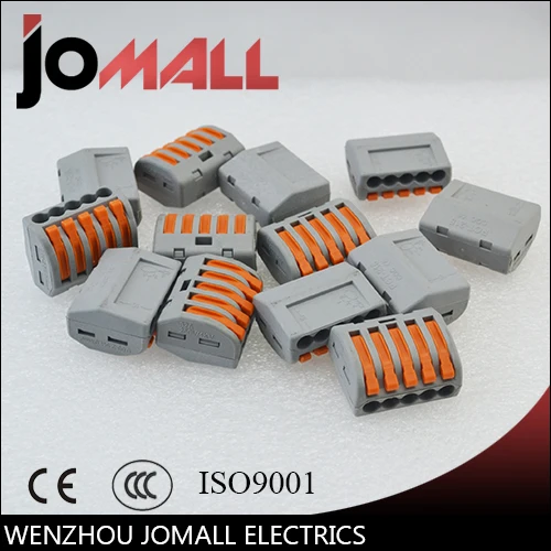 

50Pcs PCT-215 5 Pin Universal compact wire wiring connector conductor terminal block with lever