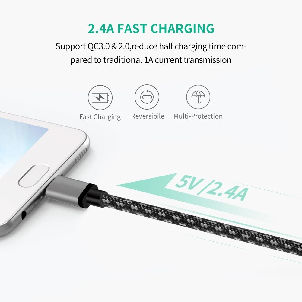 Быстрое зарядное устройство USB C 1 м/2 м/3 м для xiaomi black shark mi a1 mi7 huawei p20 lite p10 honor 9 10 Sony