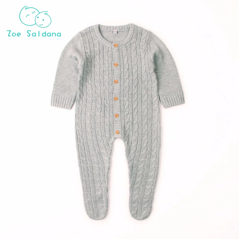 

Boys Girls Rompers Ropa Bebe Newborn Baby Girls Wool Knitting Romper Long Sleeve Autumn Jumpsuit Baby Clothes
