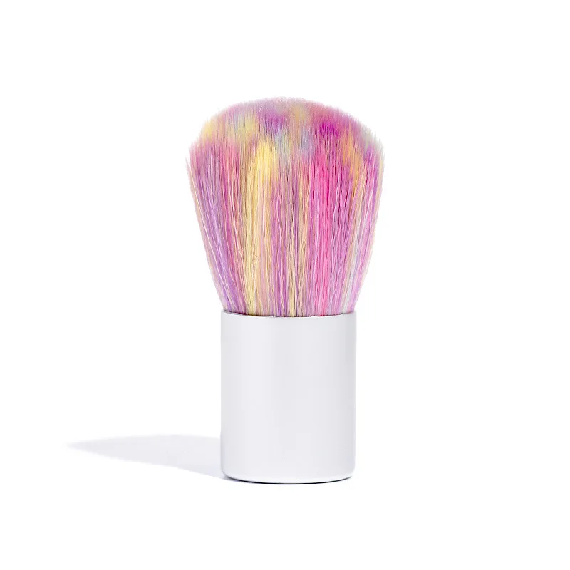 

1Pcs Nylon Head Nail Art Dust Brush UV Gel Nail Glitter Pigment Cleaning Brush Manicure Tool Soft Colorful Blush Brush