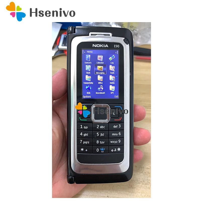  E90 100% Original NOKIA E90 Mobile Cell Phone 3G GPS Wifi 3.2MP Bluetooth Smartphone Red & Gift Ref