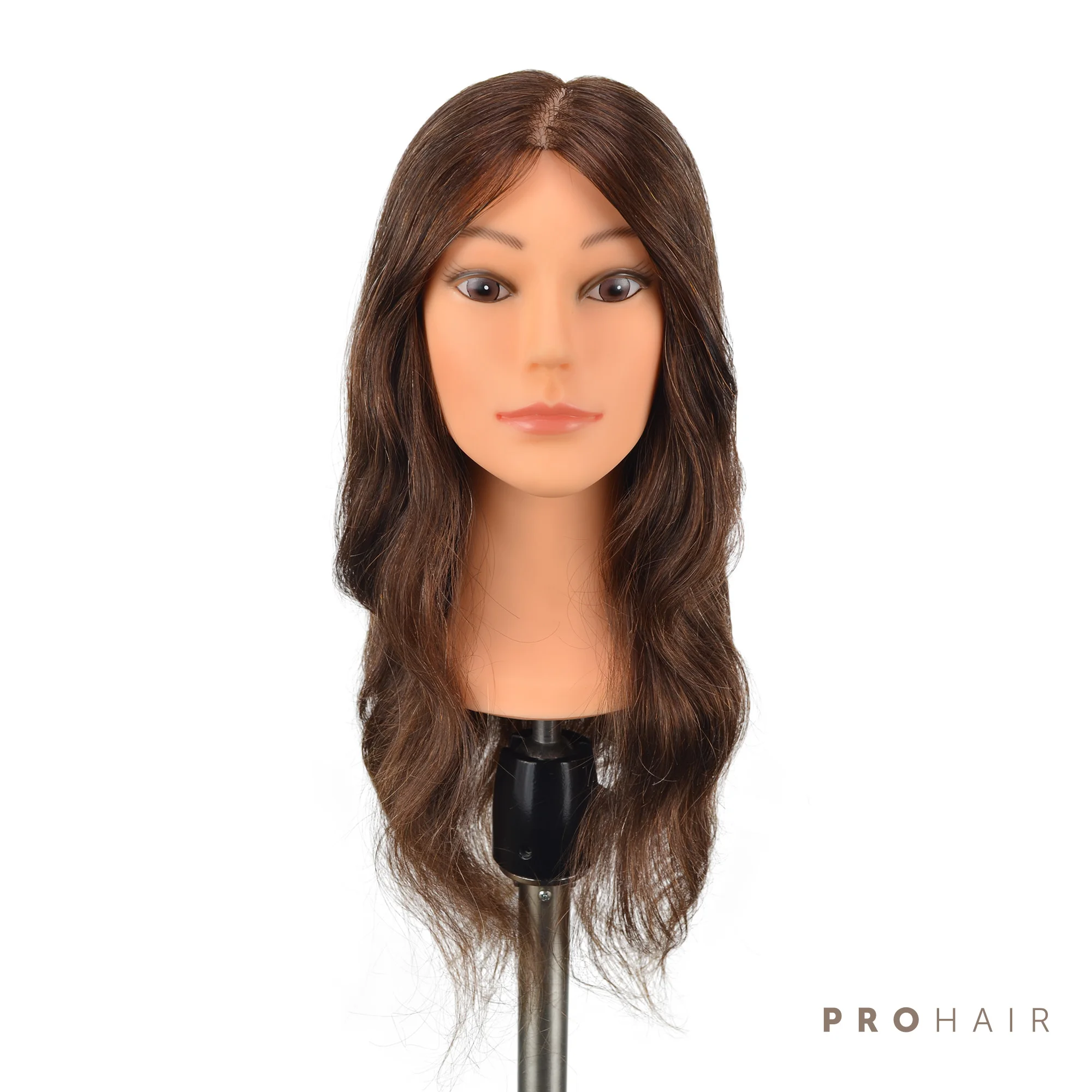 PROHAIR 45 см 18 '𧄀% человеческие волосы темно-коричневый мини-Тренировка головы