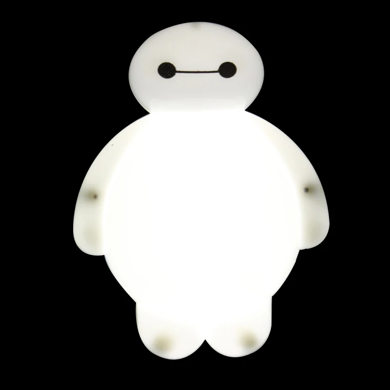 12 шт.; Лидер продаж; с буквенным принтом «Большой Герой» 6 Baymax светодиодный стол настольная лампа ночник с датчиком Рождественский подарок Творческий мультяшное украшение лампы сладкий Спальня