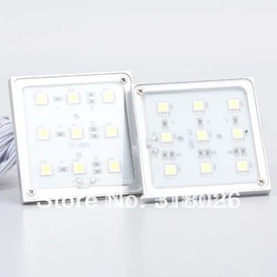

LED Square Light Slim Panel 1.8w 9pcs of SMD5050 12VDC Input Accent Showcase Furniture Decorative Display Light