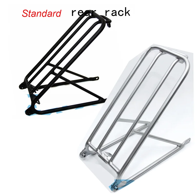 Top Aluminum Alloy Bicycle Standard Rear Rack for Brompton Folding Bike R and L Fender Super Light Shelf 0