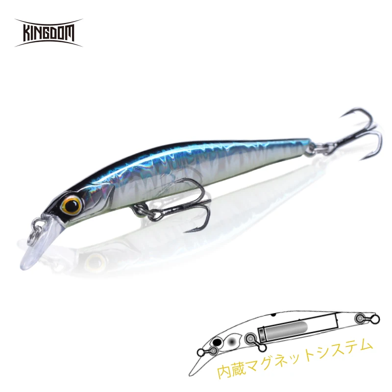 المملكة الفنان Jerkbait الاصطناعي الصلب أسماك شرك Wobblers غرق الصيد السحر 80 مللي متر 105 مللي متر Wobblers قوي السنانير 9506