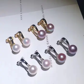 

Fashion&Classic Freshwater Pearl Earrings S925 Sterling Silver Earrings Clips Stud Earrings Jewelry Lady Gifts 3Pairs/Lot