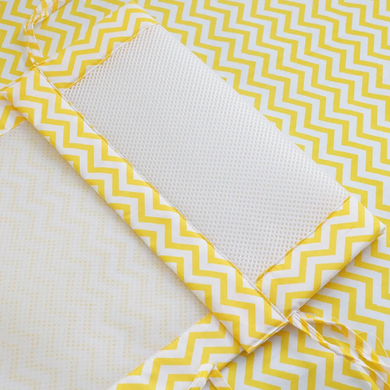  2Pcs/Set Summer Breathable Newborn Baby Bed Bumper Cotton Printing Mesh Crib Bumper Kids Bed Baby C