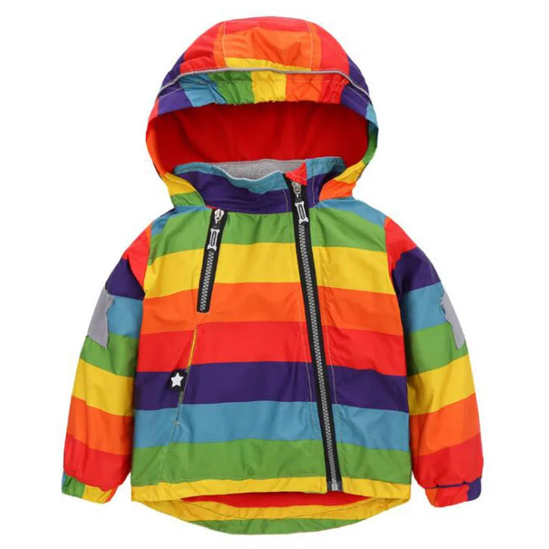 Thick Casual Children's Jackets 12M 5Y Kids Rainbow Coats Boys Bomber