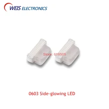 100 шт. 0603 SMD светодиодный 0602 1,7*0,6 мм 20 мА красный синий желтый зеленый желтый-зеленый розовый фиолетовый Ледяной Синий Белый(Теплый/Холодный) оранжевый