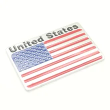 Dongzhen Auto Car Styling 3D Aluminum American Flag Car Sticker Fit For BMW VW Cadillac Buick Chevrolet Lincoln Chrysler Dodge