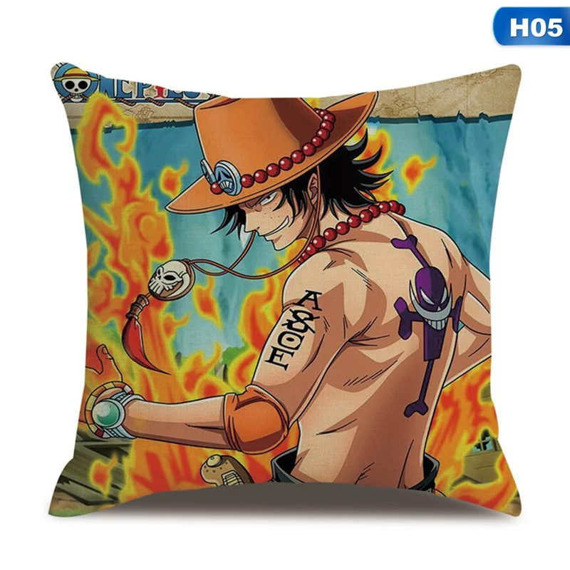 

Japan Anime Luffy One Piece Wanted Printed Throw Pillow Covers Home Hotel Decorative Pillow Case 45x45cm