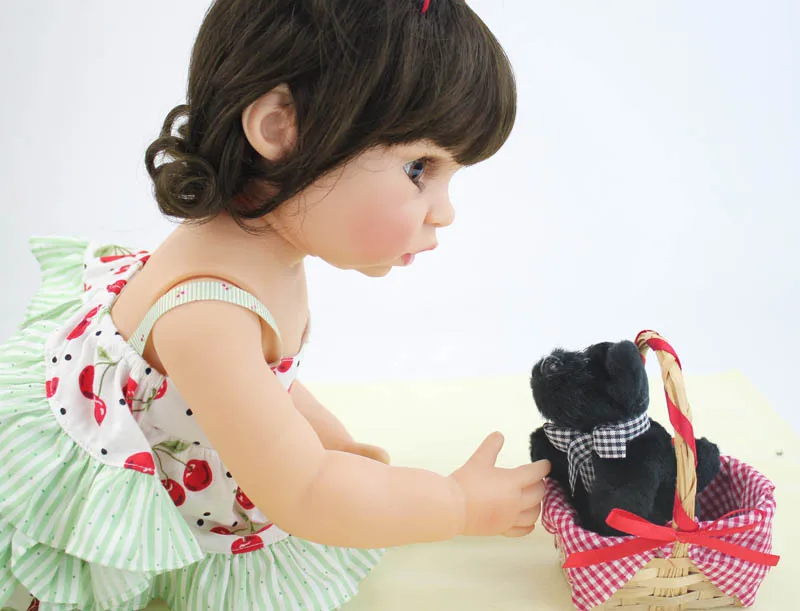 BZDOLL эксклюзивный 55 см полный корпус силиконовый винил Reborn Baby Doll Игрушки для девочек уникальные Новорожденные Bebe живые Младенцы подарок на день рождения