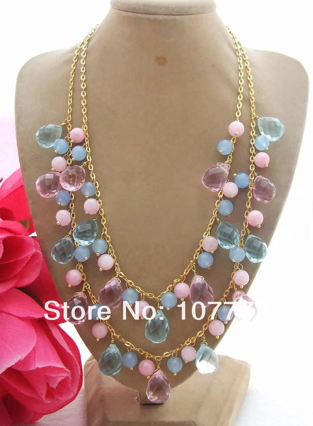 

Multi-color Crystal Stone Necklace