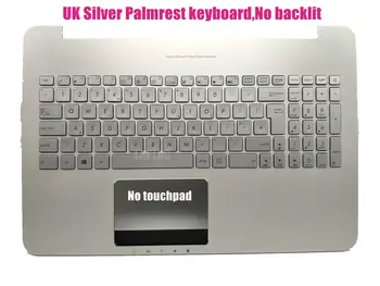 

UK Silver Palmrest keyboard for ASUS VivoBook Pro N552V/N552V/N552VX/N552VW