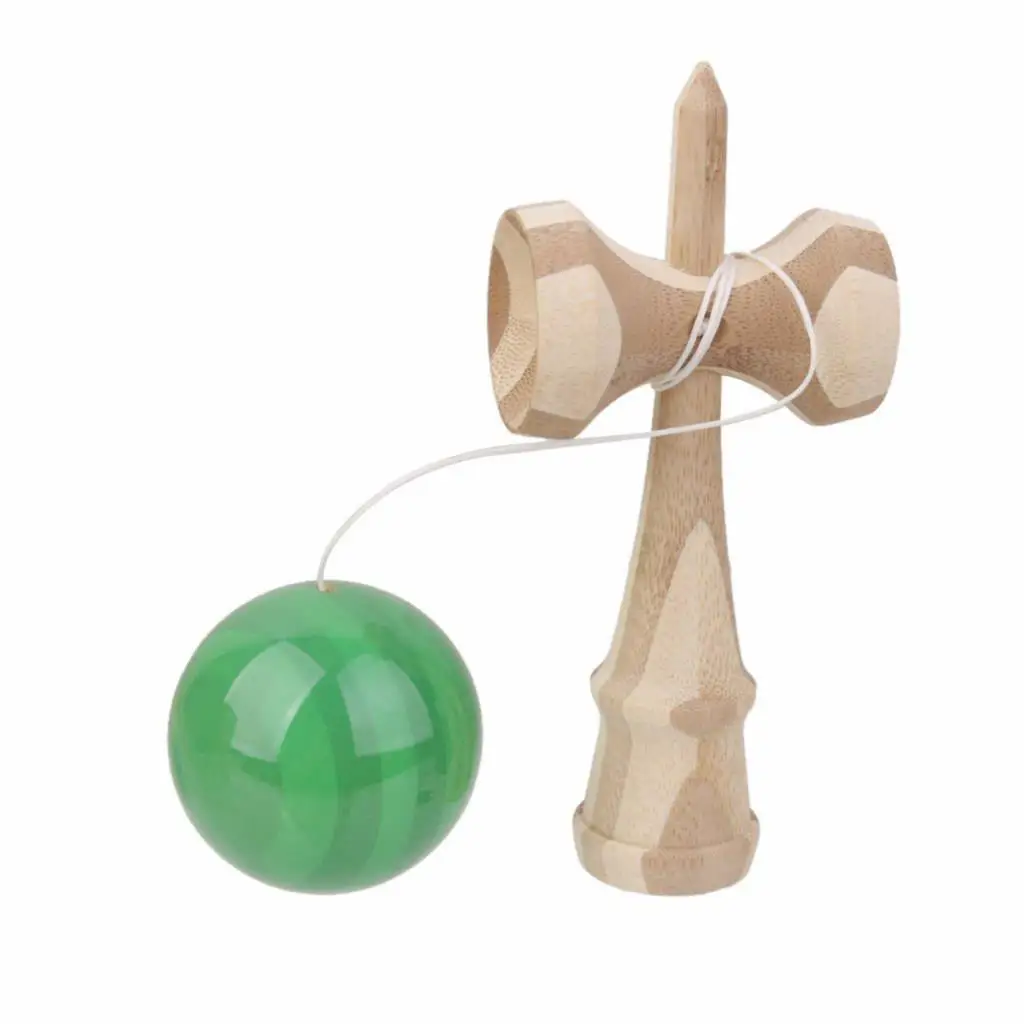 

The Best Kendama For All Kinds Of Fun Green/Bamboo Solid Bamboo Wood - A Tool To Create Better Hand And Eye Coordination
