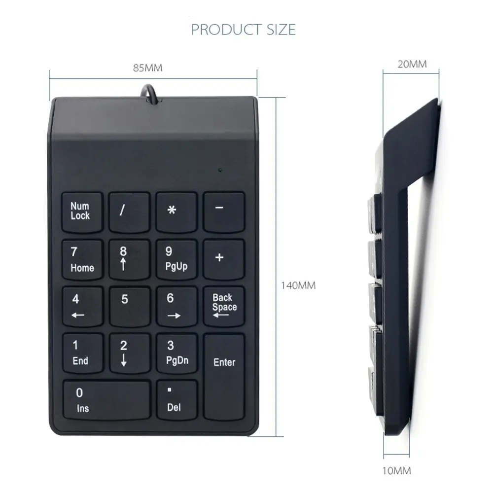 Kemile Wired Mini USB Numeric Keypad Numpad 18 Keys Digital Keyboard for iMac/MacBook Air/Pro Laptop PC Notebook Desktop Kemile Wired Mini USB Numeric Keypad Numpad 18 Keys Digital Keyboard for iMac/MacBook Air/Pro Laptop PC Notebook Desktop