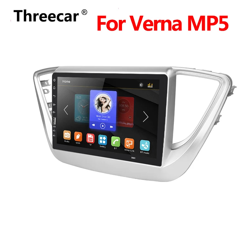 9 дюймов 2 din MP5 радио для hyundai Verna Solaris Accent Зеркало Ссылка без Android автомобильный Радио Мультимедиа Видео плеер 2DIN - Цвет: only radio