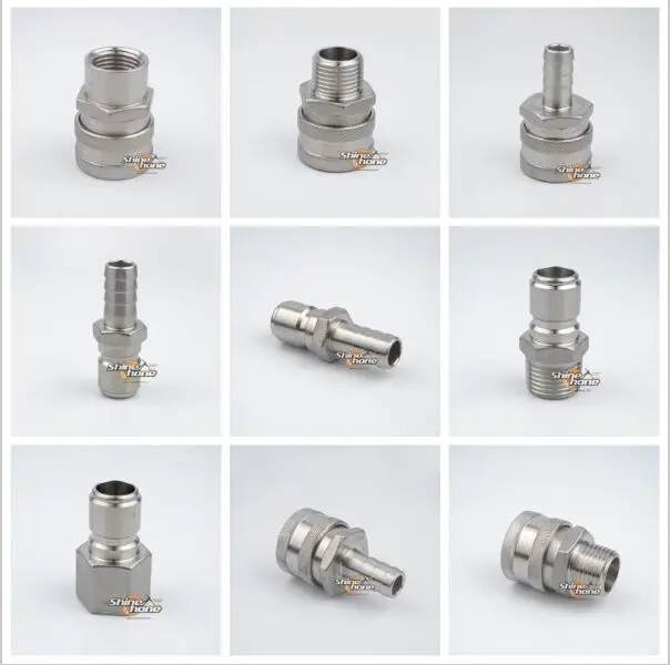 

304 Stainless Steel homebrew beer Quick Disconnect Set Homebrew Fitting Connector Home Brewing