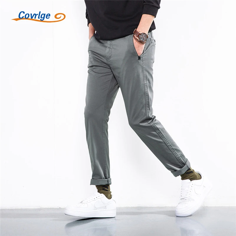 Covrlge Для мужчин Повседневное брюки высокое качество Для Мужчин's брюки Чинос однотонные размера плюс комбинезон для работы Для мужчин брюки карго уличная MKX037