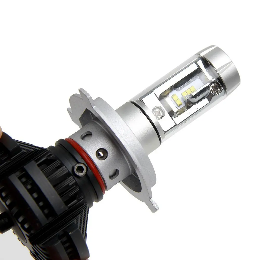 Pair Car H4 9003 HB2 100W Super Bright High Power ZES LED Chips and DIY 3 Colors (White/Gold/Ice Blue) Hi/Lo LED Headlight Bulbs
