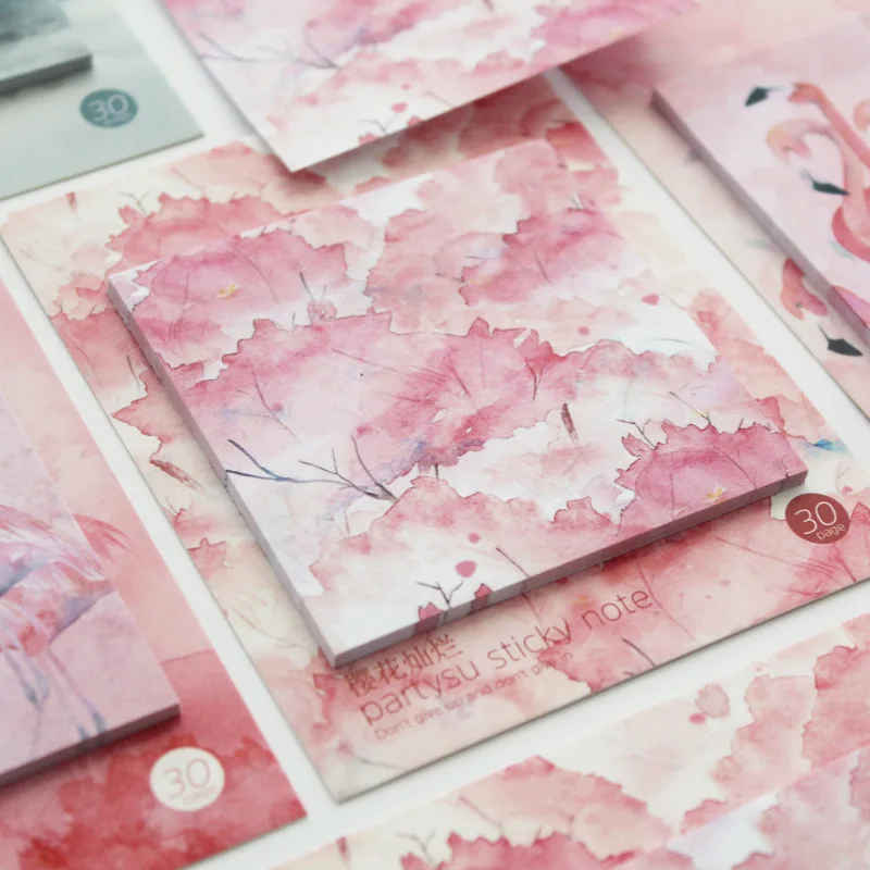 Mohamm Cherry Blossom Flamingo Planner Stickers Sticky Notes Memo Pad Kawaii Stationery Memo Pads Note Pad Office Decoration Mohamm Cherry Blossom Flamingo Planner Stickers Sticky Notes Memo Pad Kawaii Stationery Memo Pads Note Pad Office Decoration