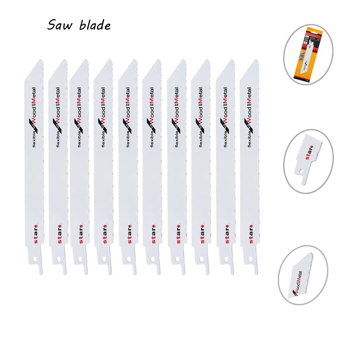 

Drillpro 10 Pcs/Set Mutiltool Saw Blade Oscillating Tool For Cutting Wood DIY Tool Accessories Diamond Reciprocating Saw