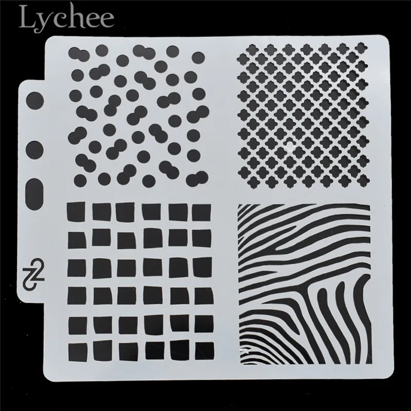 Lychee трафареты с рисунком спасательных символов и цифр для творчества слойные