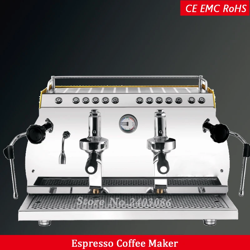 Ce RoHS нержавеющая сталь электрическая итальянская кофе-машина полуавтоматическая 220 в 11-16 чашки Эспрессо кофеварка кухонная техника