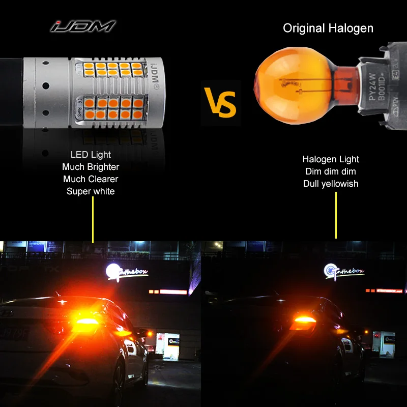 Светодиодный фонарь iJDM Canbus без Hyper Flash желтый PH24WY PY24W для BMW E92/E93 3 F10/F07 5 серии E83/F25 X3