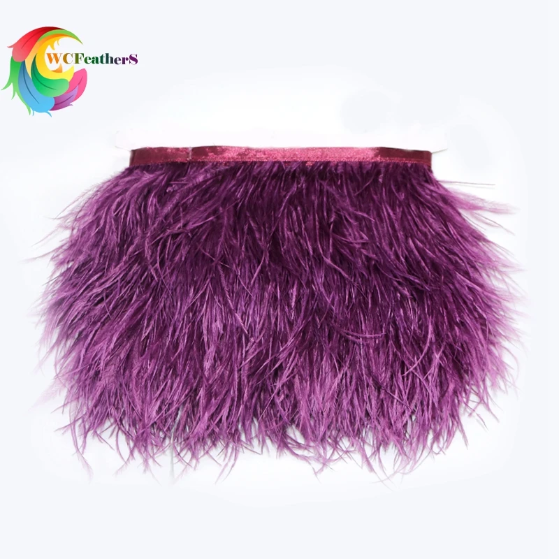 

1 Meter 14Colors Natural Ostrich Feather Trimming Height 8-10cm Plume For Wedding Party Dresss Decoration Craft DIY Jewelry Make