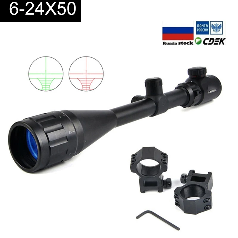 BU 3-9X40 6-24X50 Riflescopes الصيد مع الأخضر الأحمر مضيئة البصر الادسنس البصريات بندقية Riflescope بندقية صيد نطاق