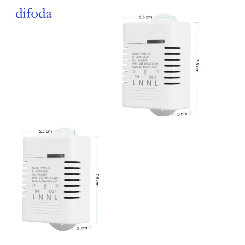 

WiFi Smart Home Switch Work with Amazon Alexa Google Home Timing Schedules Smart Scene 16A 3520W APP Remote Control DS35 4pcs