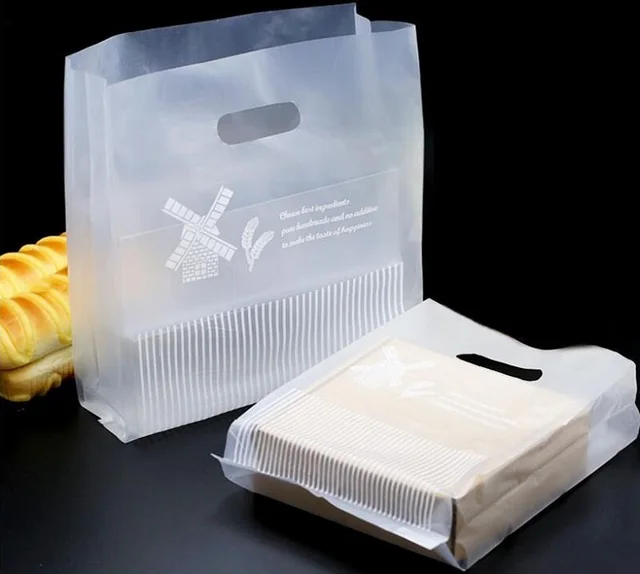 50pcs Transpa White Gift Plastic Ping Bag 4 Sizes Food Grade 50pcs Transpa White Gift Plastic Ping Bag 4 Sizes Food Grade With Handles Reusable Packaging Bags Retail