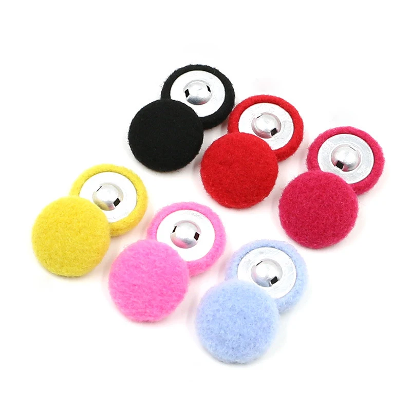 

High-grade Cashmere Fabric Covered Buttons Female Cashmere Sweater Satin Buttons Manual Cloth Buttons Flannelette Bag Buckles