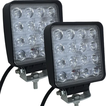 

2PCS 4'' 48W Offroad Slim LED Work Light 12V 24V Spotlight UTE Boat Driving ATV Fog Lamp 4x4 Led Tractor Headlight