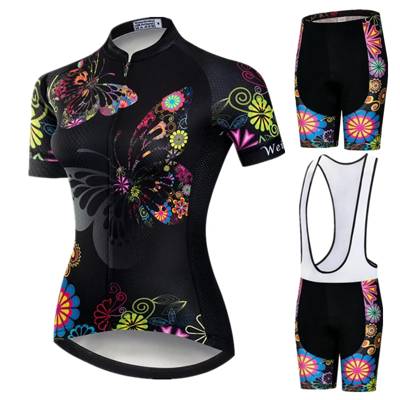 Weimostar 2019 Pro ciclismo ropa las mujeres traje de equipo de bicicleta de montaña ropa anti-UV ropa de bicicleta ciclismo Jersey manga corta conjunto