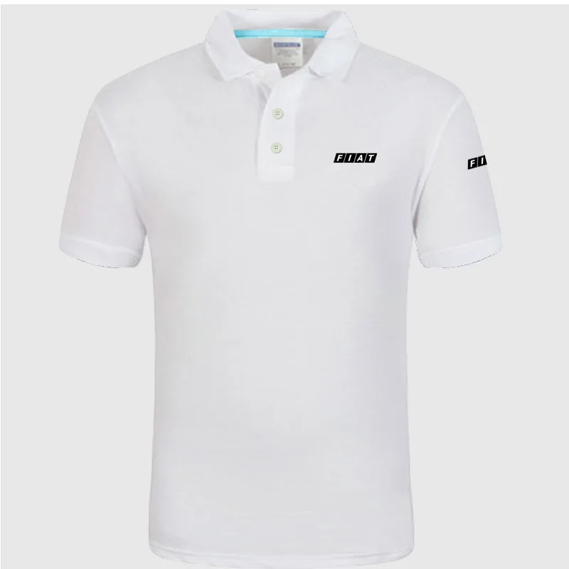 

High quality logo crocodil Fiat logo Polo classic brand Men Polo Shirt Men Casual solid Short Sleeve cotton polos
