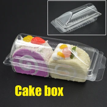 

50pieces Cake boxs Convenient buckle Single scroll box sushi container