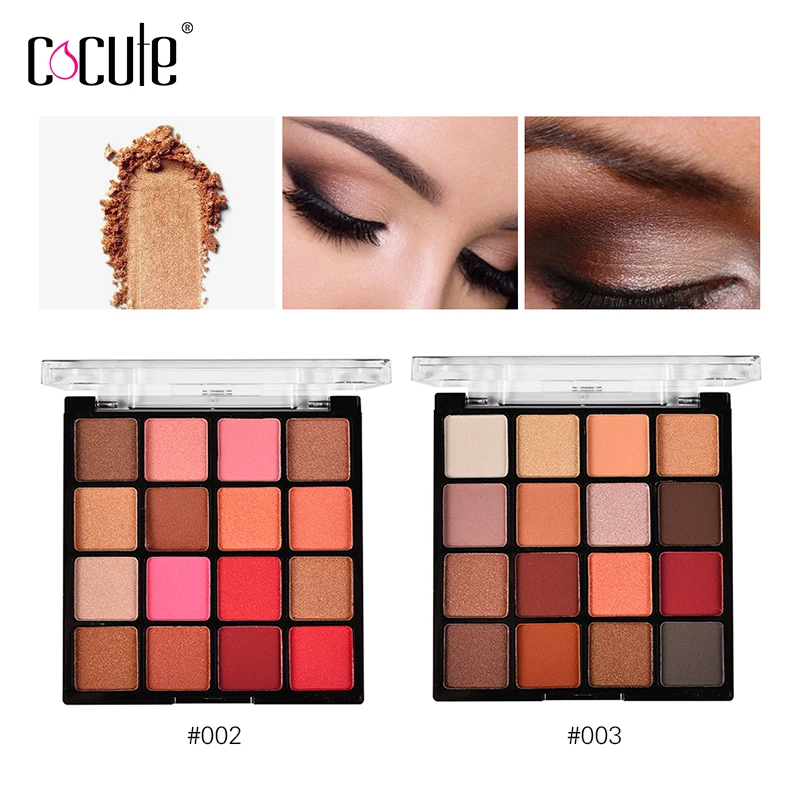 

Cocute Make Up Eyeshadow Palette Professional Glitter Eyeshadow 16 Colors Waterproof Matte Makeup Eye Shadow palette Cosmetic