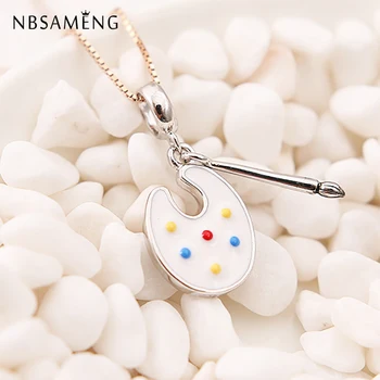 

New Authentic 100% 925 Sterling Silver Bead Charm Color Palette Pendant Enamel Charms Fit Pandora Bracelets DIY Women Jewelry