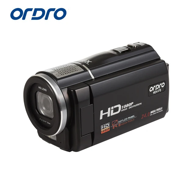 

ORDRO Digital Video Camera HDV-F5 Portable 1080P FHD 30fps Mini Camcorder Remote Control HDMI Output Wide Angle Lens Optional