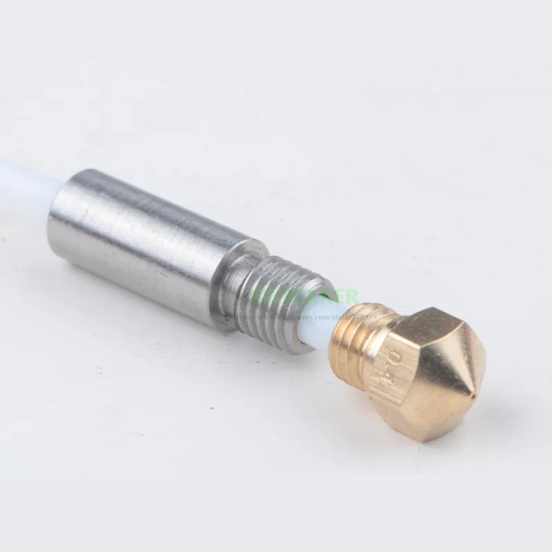 Новый MK10 экструдер hotend M7 резьба для 0 4 мм сопла тепловой барьер трубка FlashForge 3D