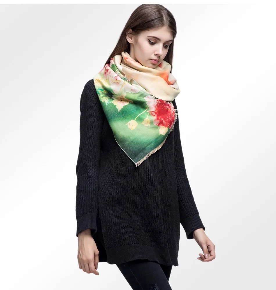 [ Viaons ] известный бренд шарф Зимний тепло шарф платок кашемира моды печати элегантный шарфы женские VS036