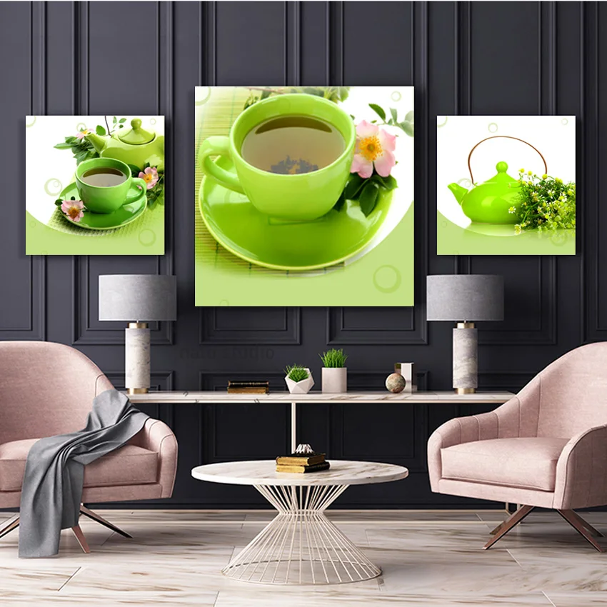 

5d diy diamond painting fruit still life home decorative diamond embroidery greet tea 3D pictures for kitchen wall decoration