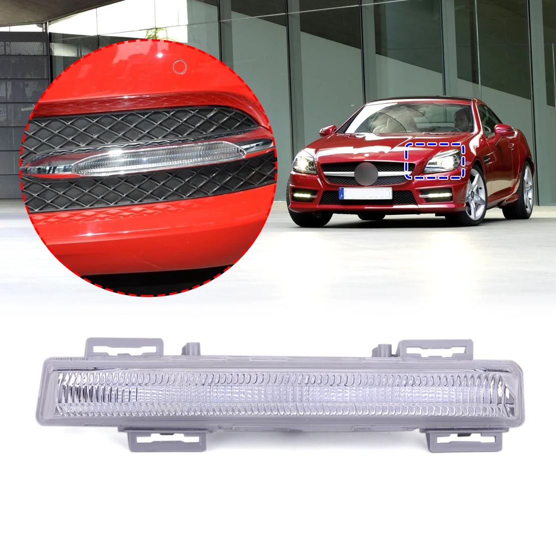 CITALL Car Left Front DRL Daytime Running Fog Light Lamp For Mercedes Benz W204 C230 C250 C300