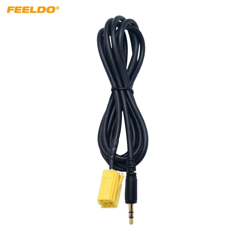 

FEELDO 5Pcs Car Stereo Aux input Cable Adaptor 3.5MM Audio Player Radio Cable For Fiat Grande Punto Alfa 159 #MX4070