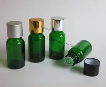 

360 x 10ml Green Glass Essential Oil Bottle With Aluminum Cap, 10cc Glass Container, Cosmetic Packaging