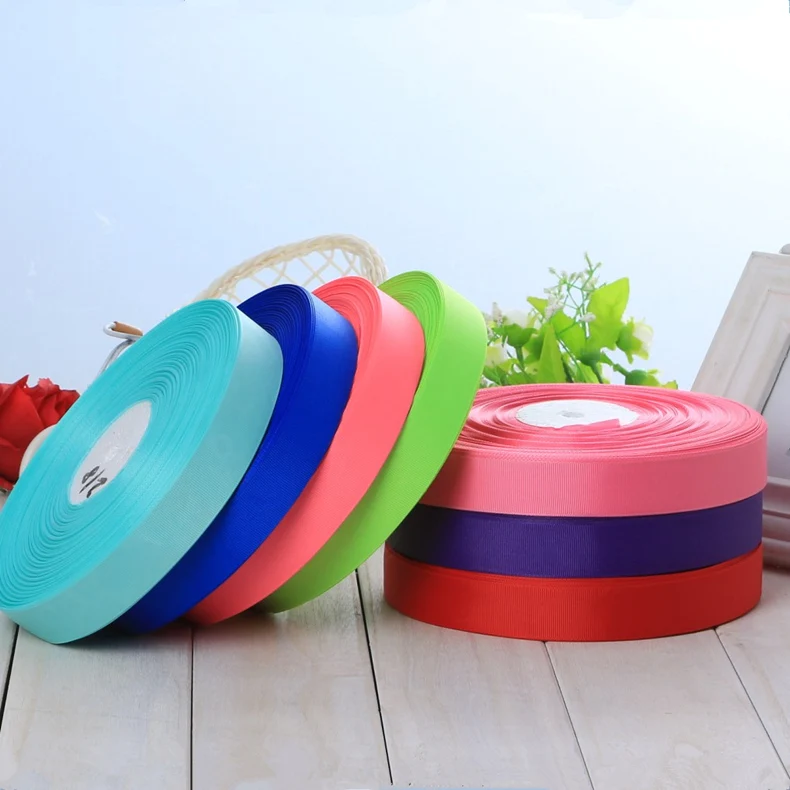 20mm 100 Polyester Grosgrain Ribbon Rope Plain Colour Ribbon Cords For